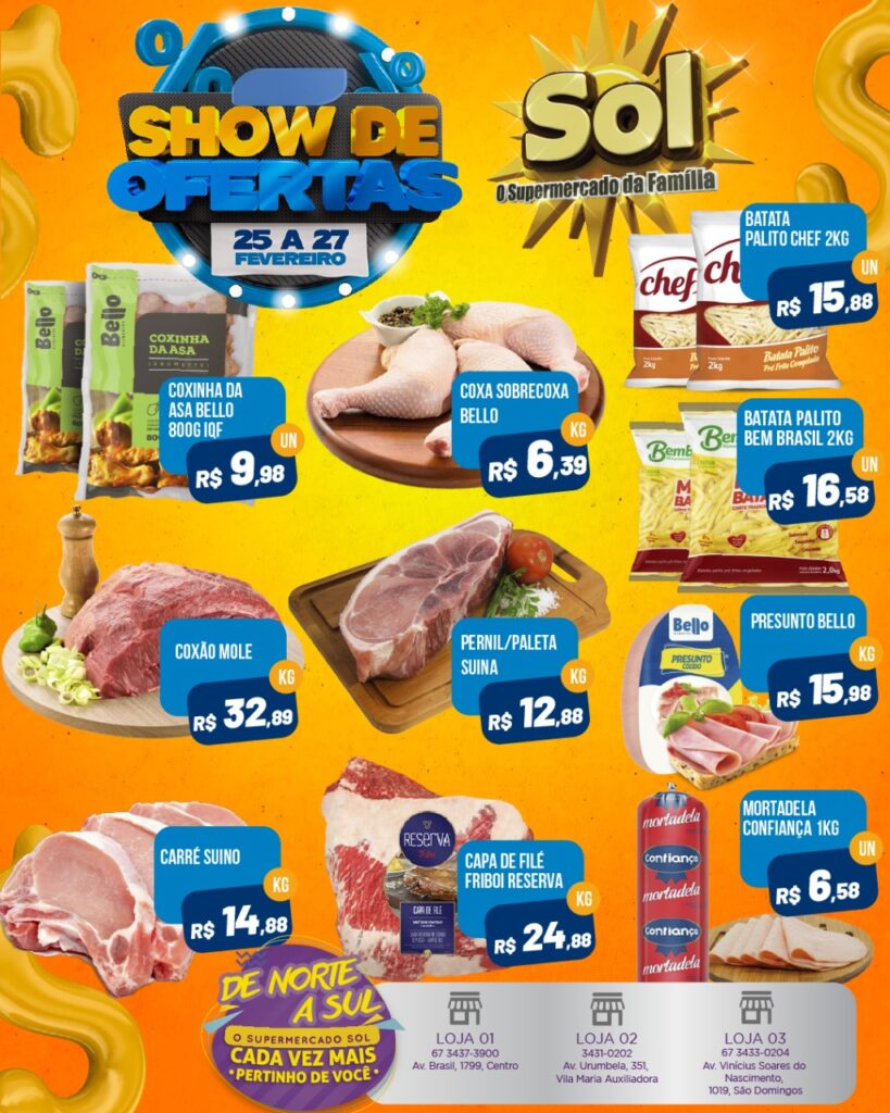 Supermercado Sol e a promoção show de ofertas