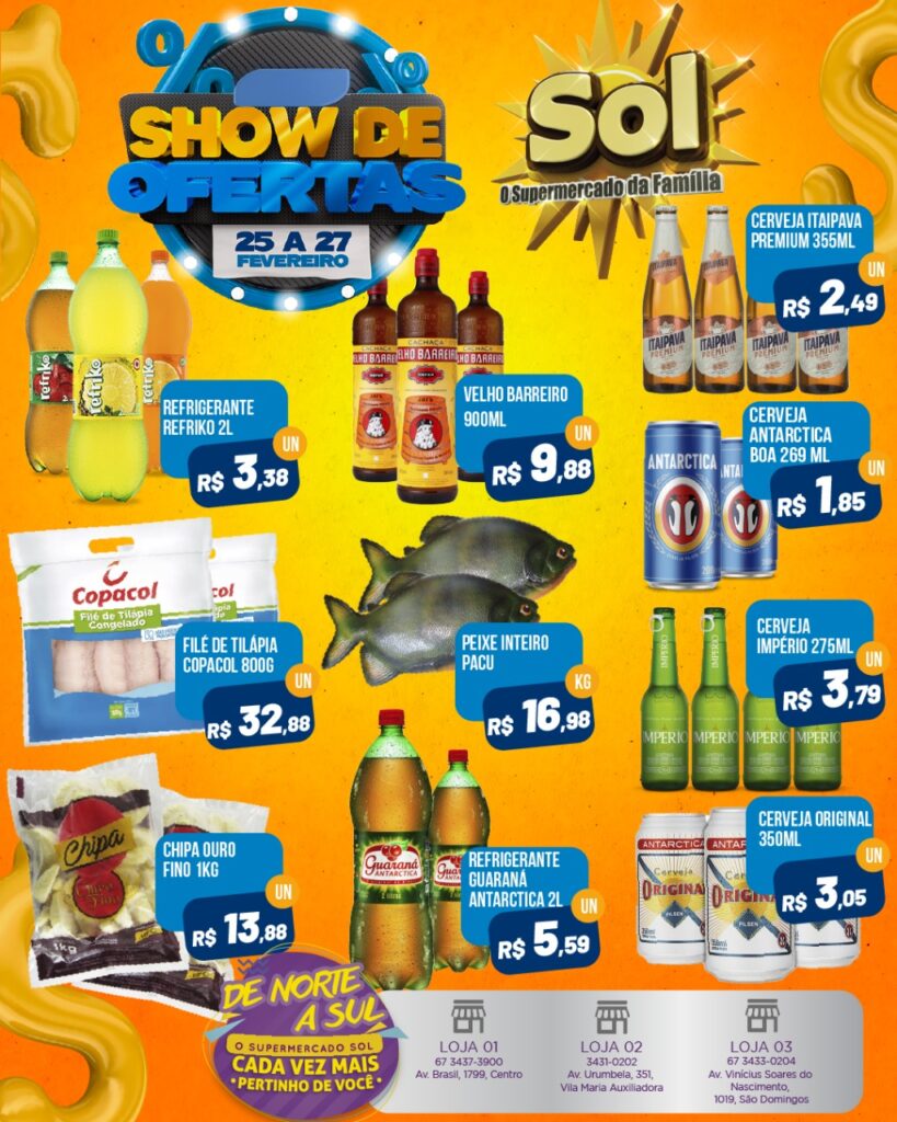 Supermercado Sol e a promoção show de ofertas