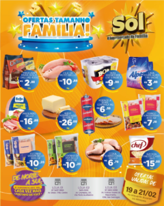 Supermercado Sol e as ofertas tamanho família