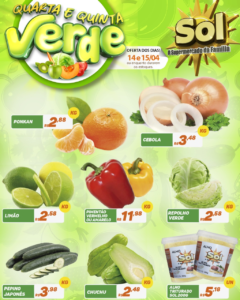 Supermercado Sol e as ofertas da quarta e quinta verde