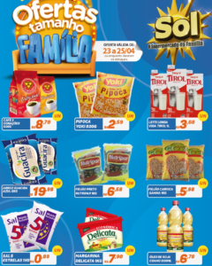 Supermercado Sol e as ofertas tamanho família