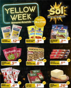 Aproveite a Yellow Week ou semana amarela de promoções no Supermercado Sol