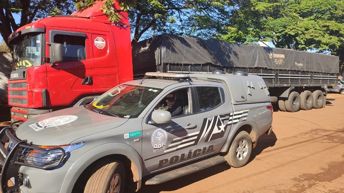 Em Ponta Porã, DOF apreende carreta com 5.893 kg de maconha Em Ponta Porã, DOF apreende carreta com 5.893 kg de maconha
