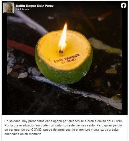 Tañarandy enciende 1.500 velas en apepu con nombres de fallecidos de COVID-19 Tañarandy enciende 1.500 velas en apepu con nombres de fallecidos de COVID-19