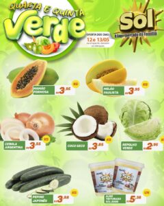 Supermercado Sol e as ofertas da quarta e quinta verde