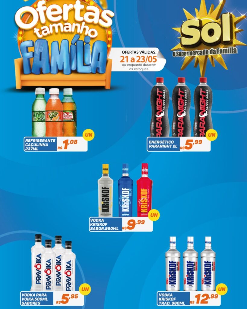 Supermercado Sol e as ofertas tamanho família