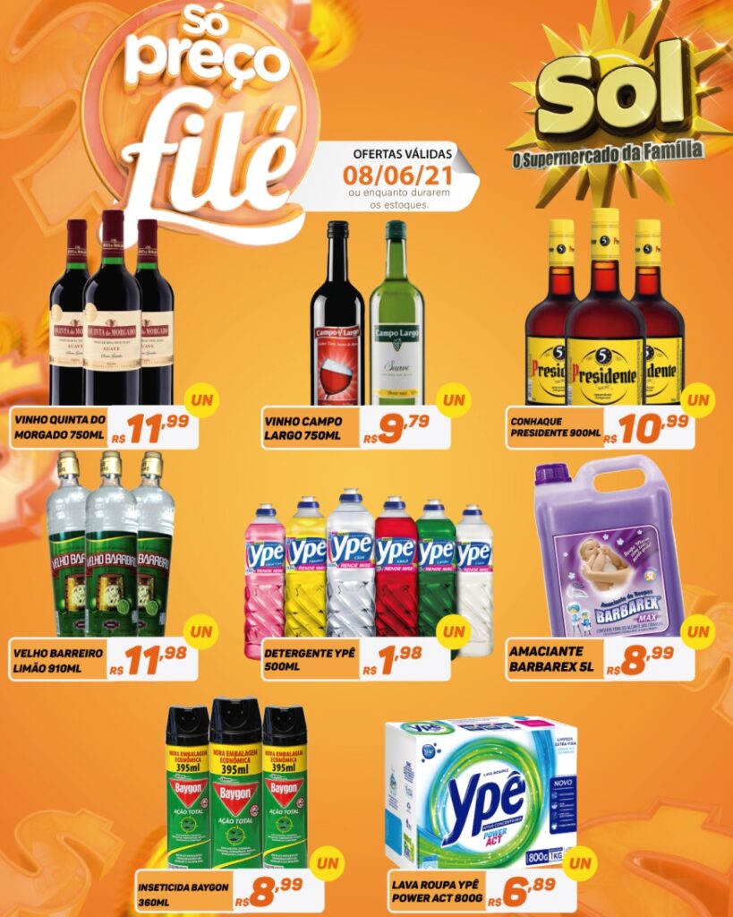 Supermercado Sol e as ofertas da terça só preços filé