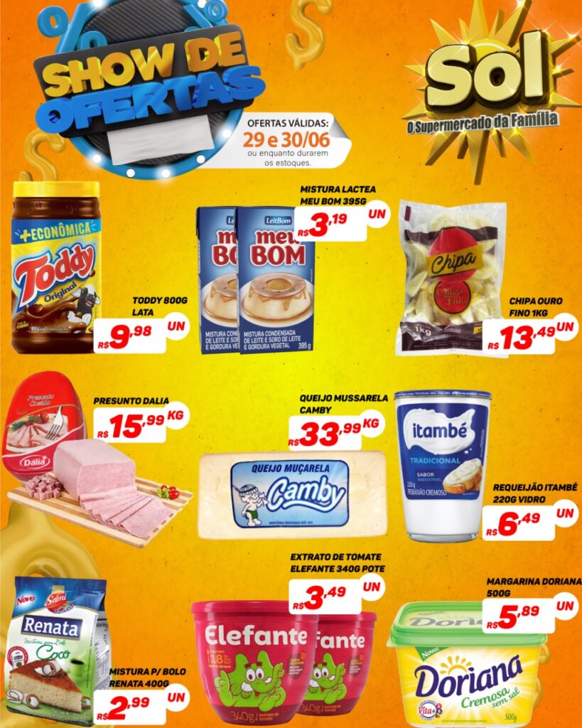 Supermercado Sol e o show de ofertas