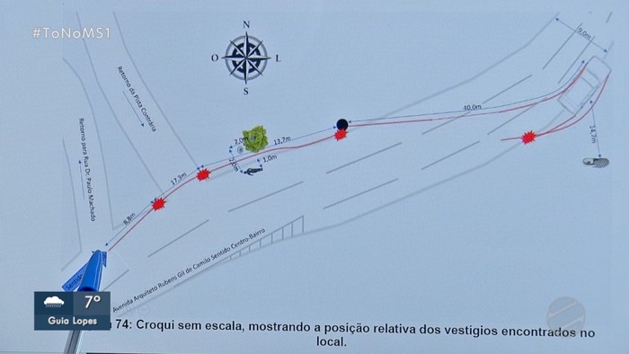 Perícia aponta que carro dirigido por jovem com a namorada no capô estava a 95km/h