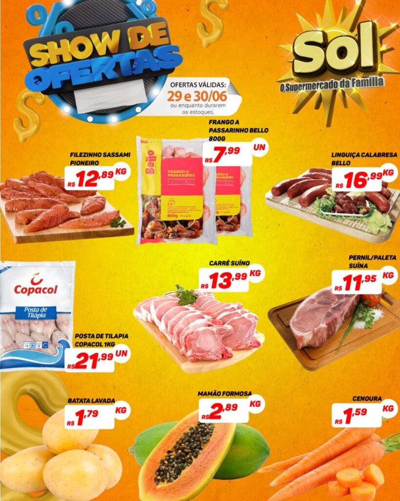 Supermercado Sol e o show de ofertas