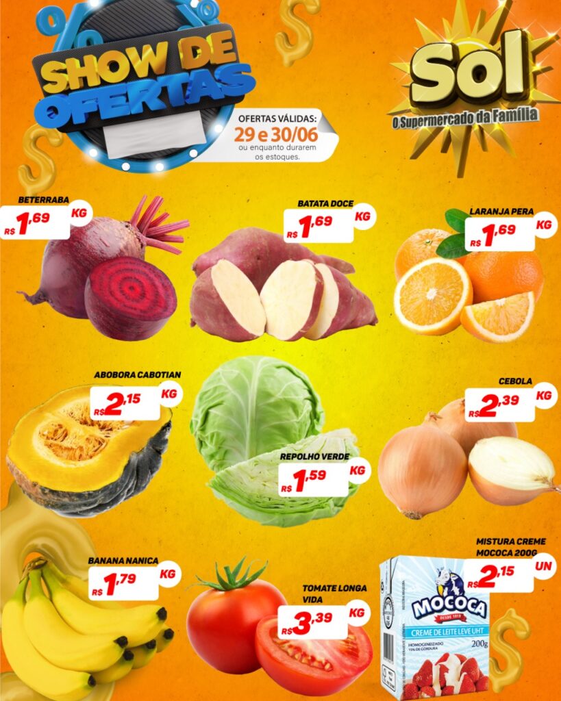 Supermercado Sol e o show de ofertas