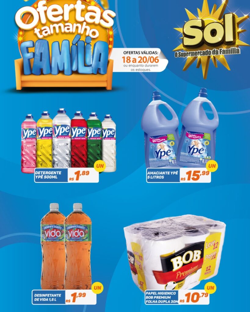 Supermercado Sol e as ofertas tamanho família