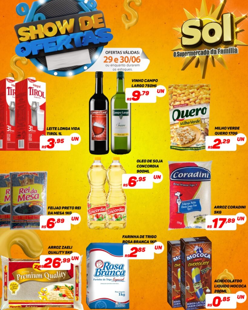 Supermercado Sol e o show de ofertas