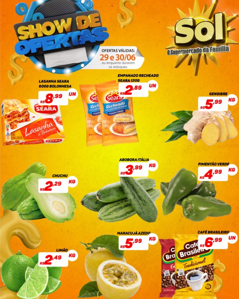 Supermercado Sol e o show de ofertas