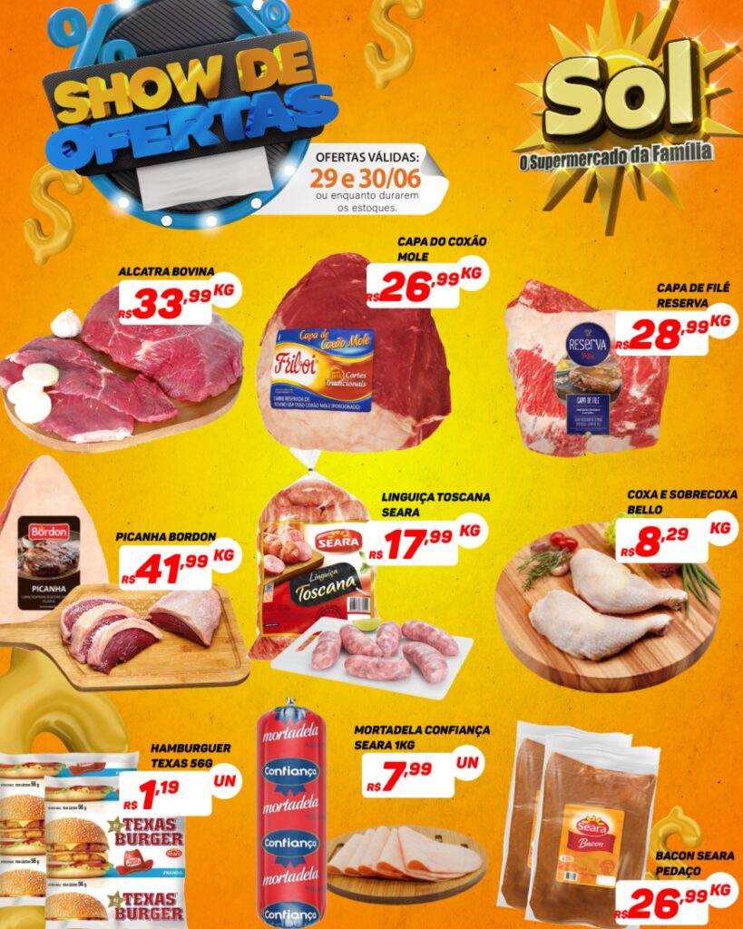 Supermercado Sol e o show de ofertas