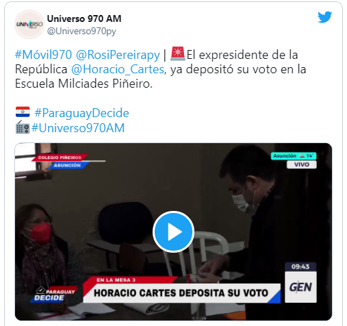 Cartes ya votó y tendrá una agenda familiar por su día