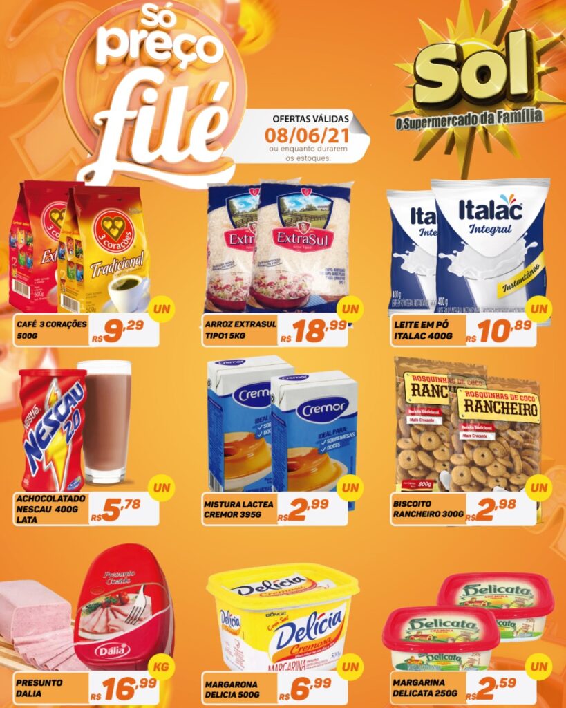 Supermercado Sol e as ofertas da terça só preços filé