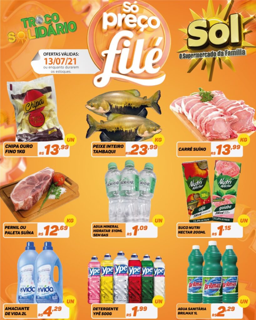 Supermercado Sol e as ofertas da terça só preço filé Supermercado Sol e as ofertas da terça só preço filé