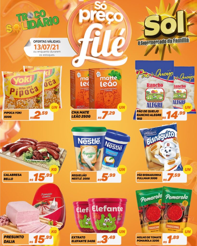 Supermercado Sol e as ofertas da terça só preço filé Supermercado Sol e as ofertas da terça só preço filé