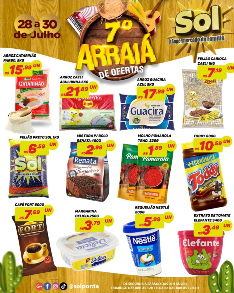 Supermercado Sol e as ofertas da quarta e quinta verde
