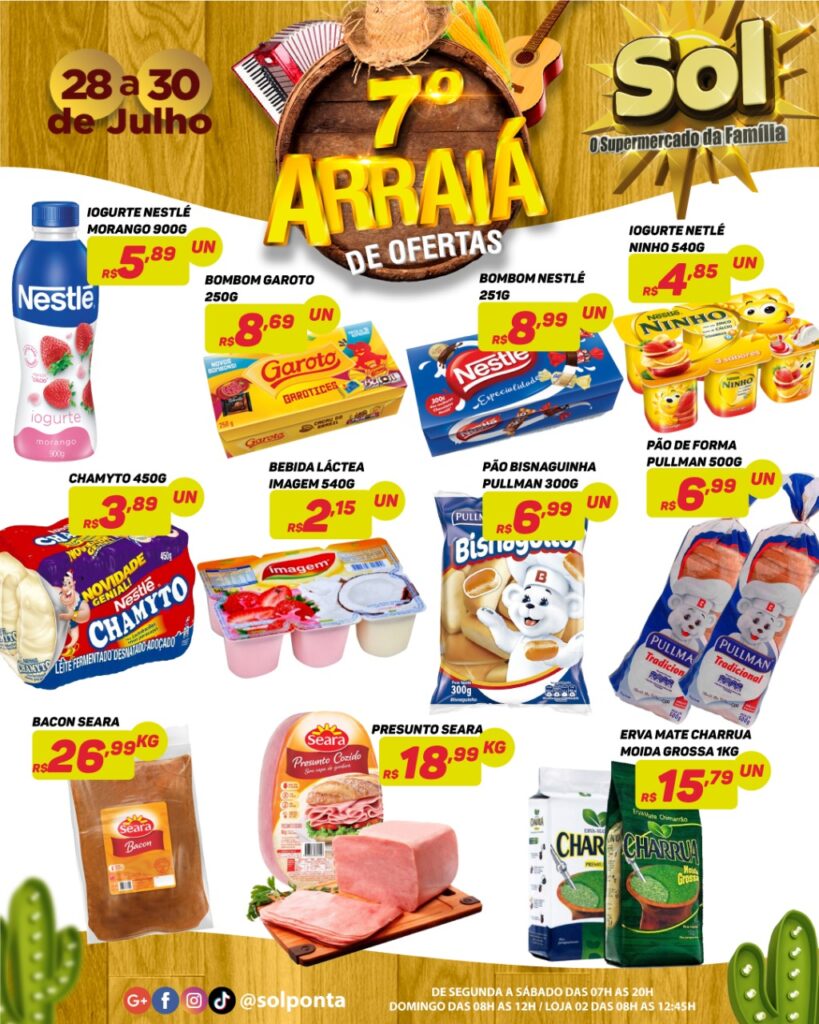 Supermercado Sol e as ofertas da quarta e quinta verde