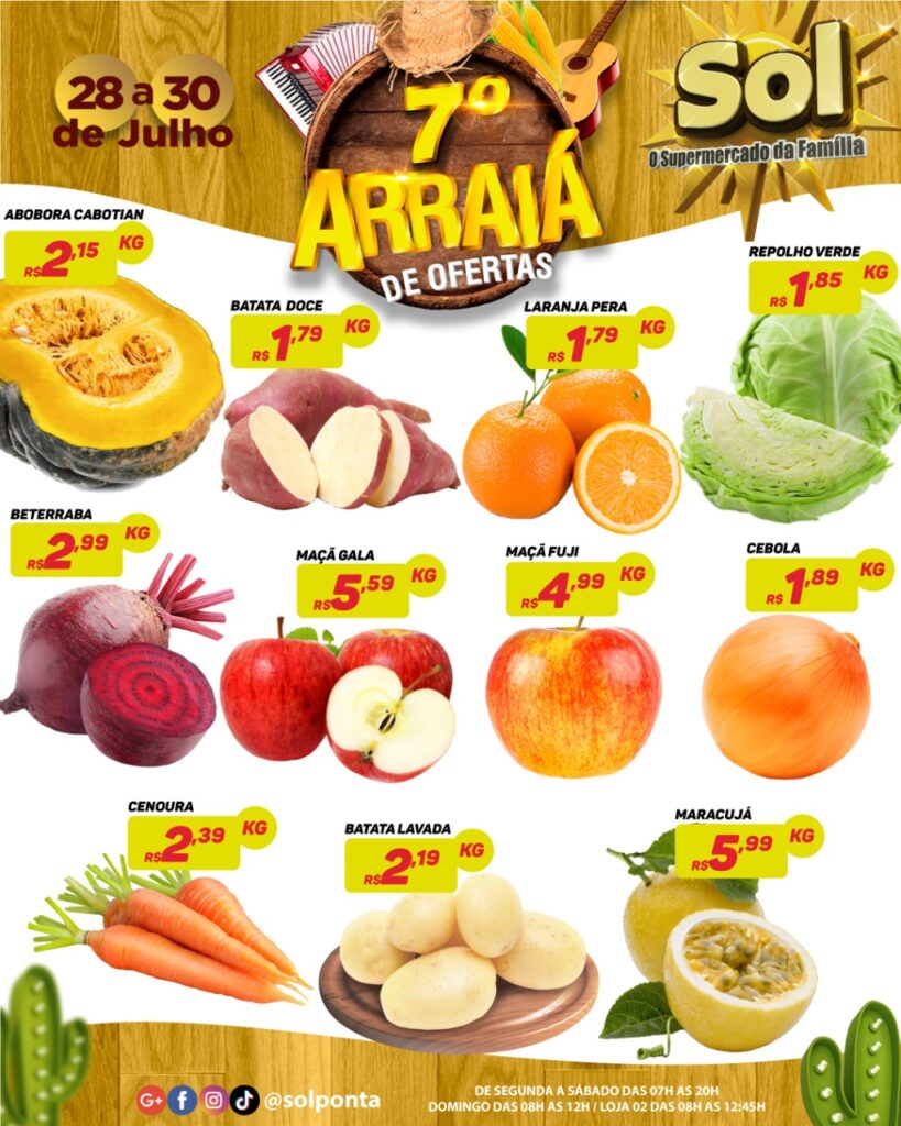 Supermercado Sol e as ofertas da quarta e quinta verde