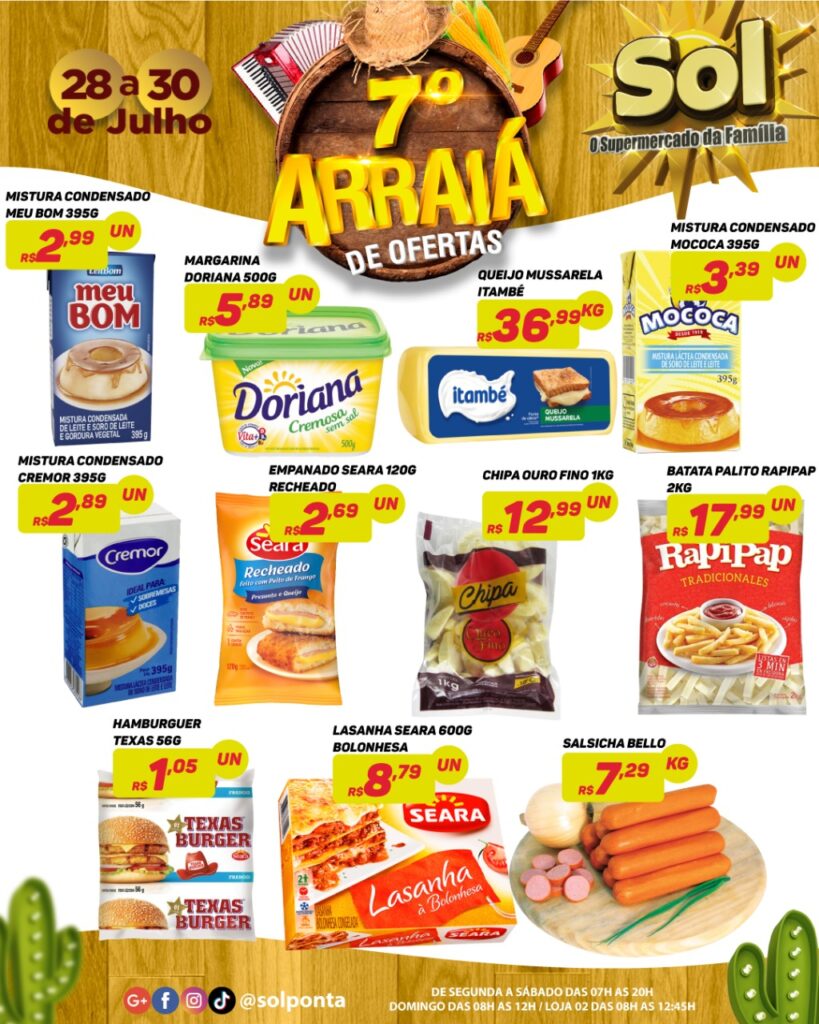 Supermercado Sol e as ofertas da quarta e quinta verde