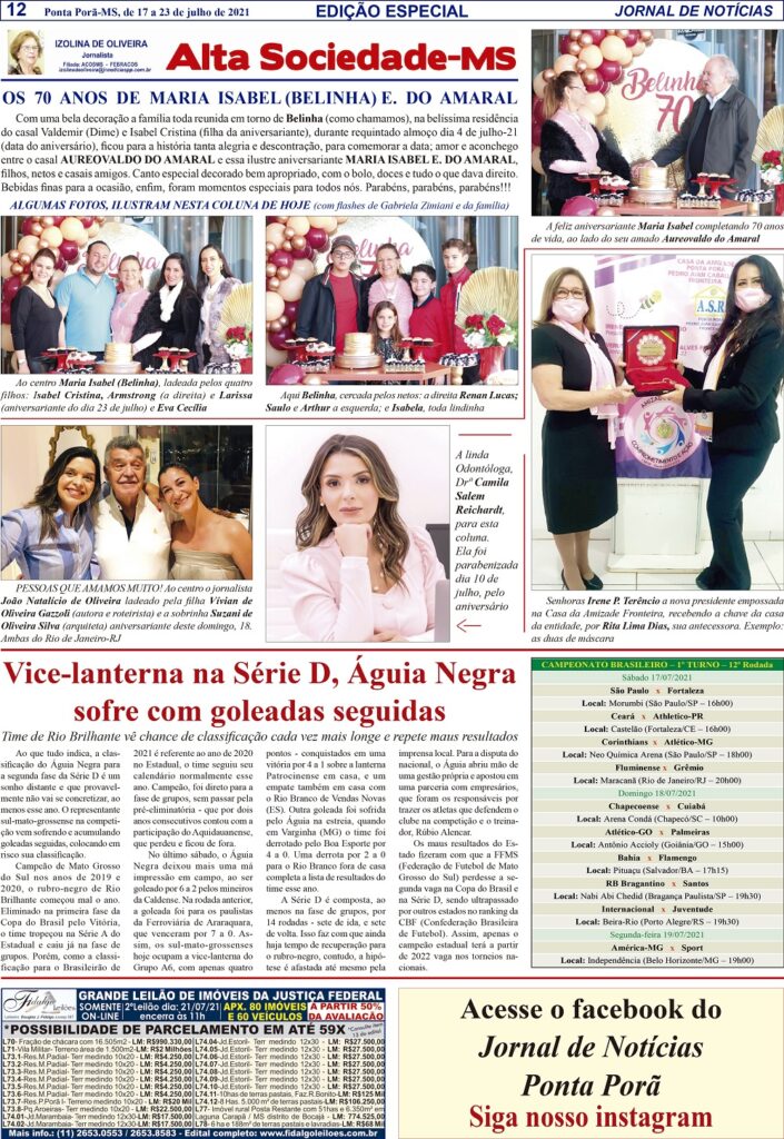 Confira: Alta Sociedade por Izolina de Oliveira Confira: Alta Sociedade por Izolina de Oliveira
