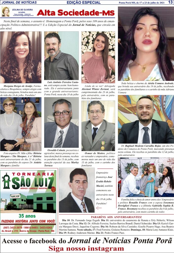 Confira: Alta Sociedade por Izolina de Oliveira Confira: Alta Sociedade por Izolina de Oliveira
