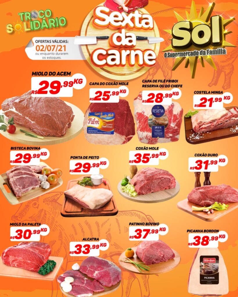 Supermercado Sol e as ofertas da sexta da carne Supermercado Sol e as ofertas da sexta da carne