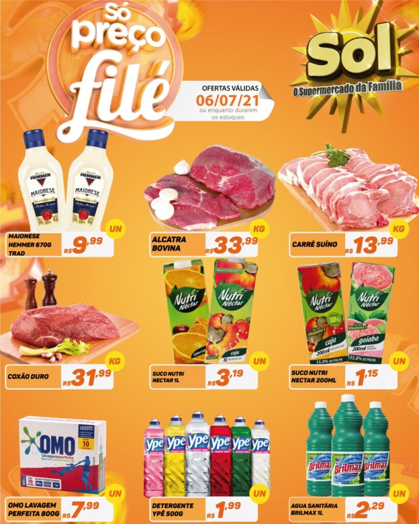 Supermercado Sol e as ofertas da terça só preços filé