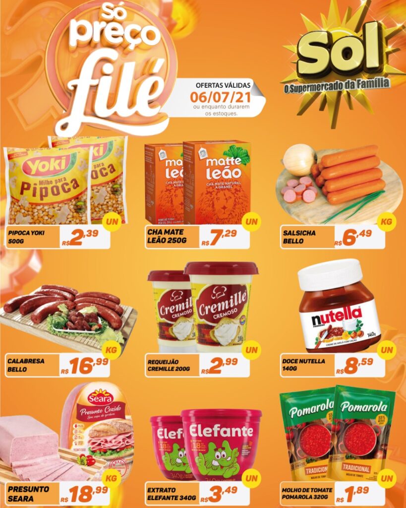 Supermercado Sol e as ofertas da terça só preços filé
