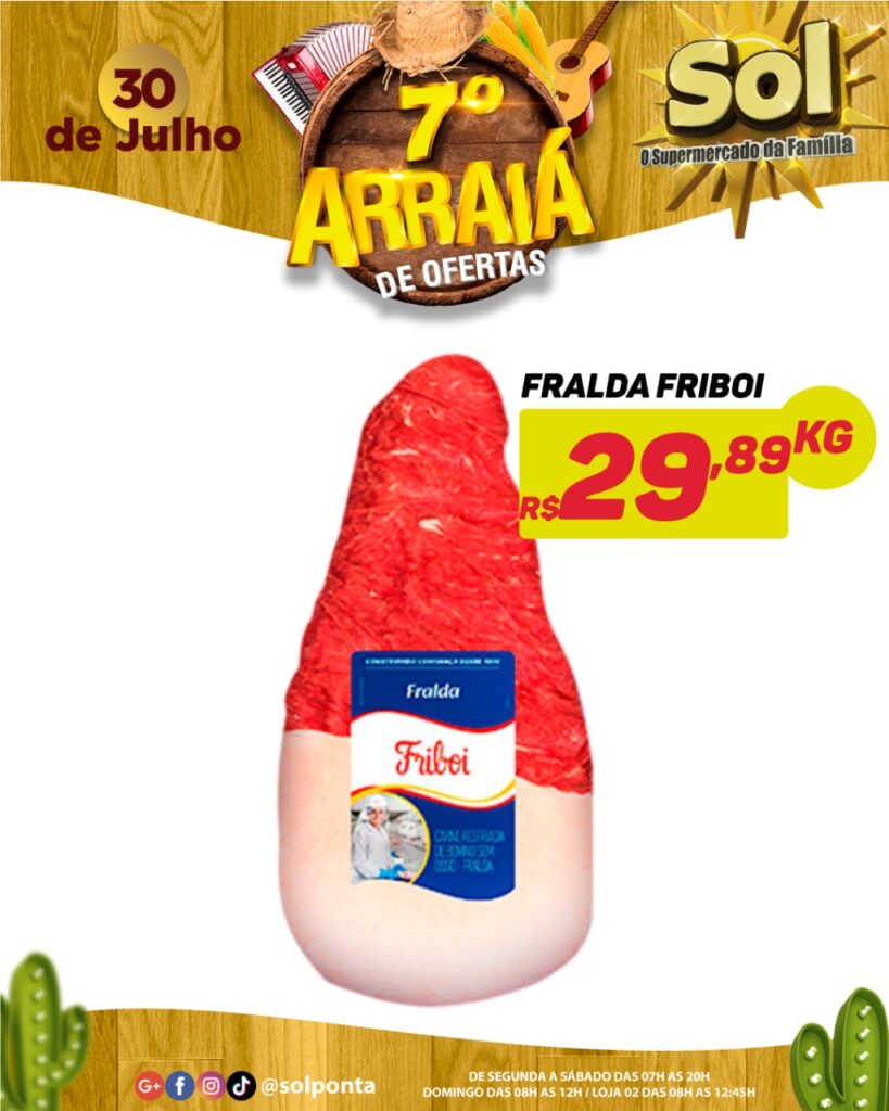 Supermercado Sol e as ofertas da sexta da carne