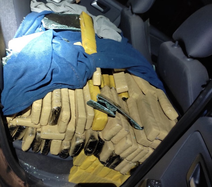 Em ação conjunta PRF e PCMS apreendem 1.258 Kg de maconha