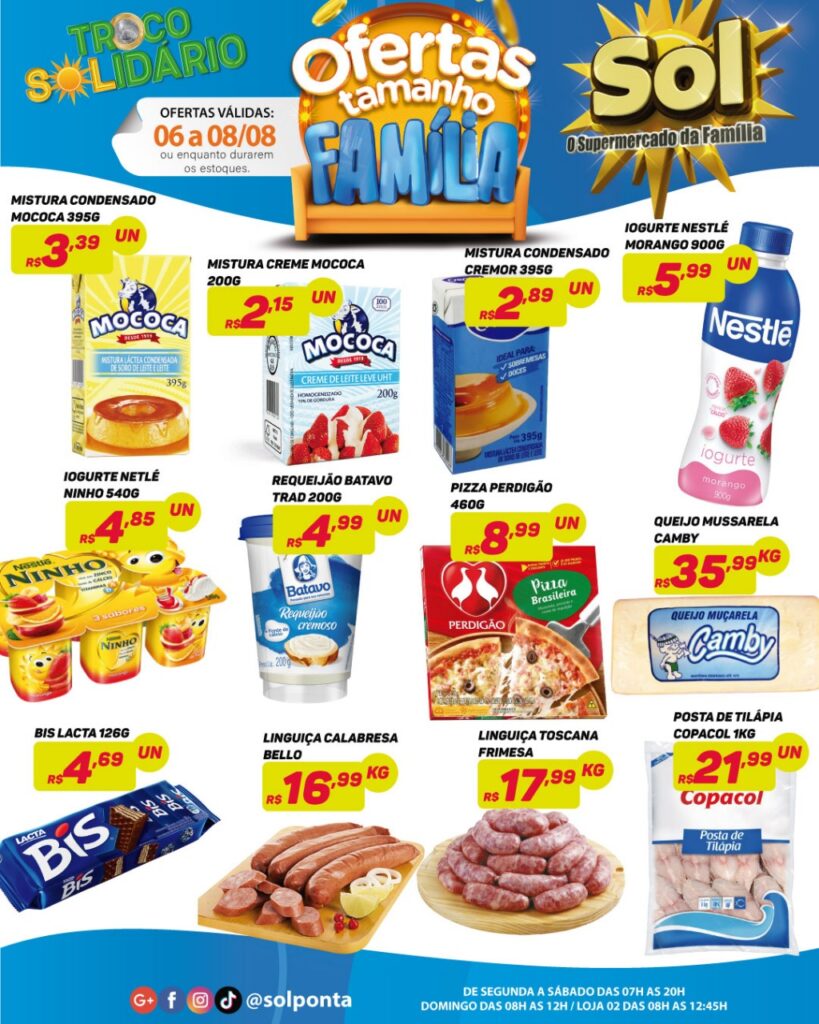 Supermercado Sol e as ofertas tamanho família Supermercado Sol e as ofertas tamanho família