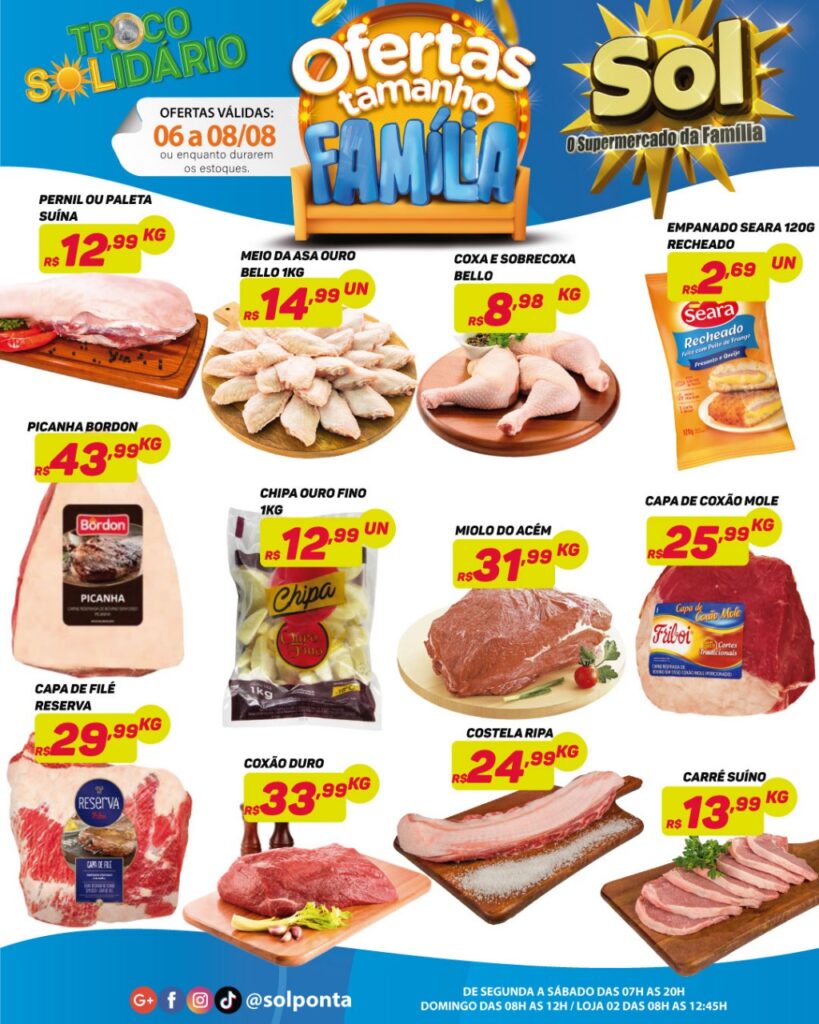 Supermercado Sol e as ofertas tamanho família Supermercado Sol e as ofertas tamanho família
