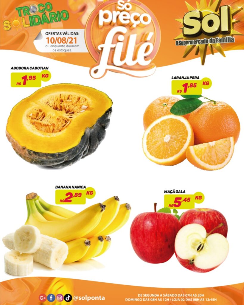 Supermercado Sol e as ofertas da terça só preços filé