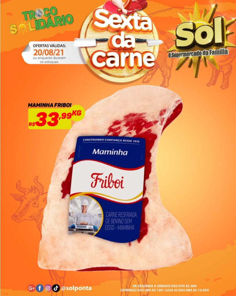 Supermercado Sol e as ofertas da sexta da carne Supermercado Sol e as ofertas da sexta da carne