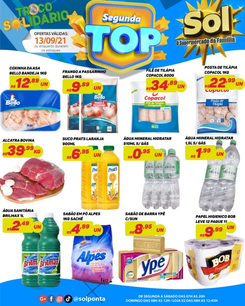 Supermercado Sol e as ofertas da segunda top Supermercado Sol e as ofertas da segunda top