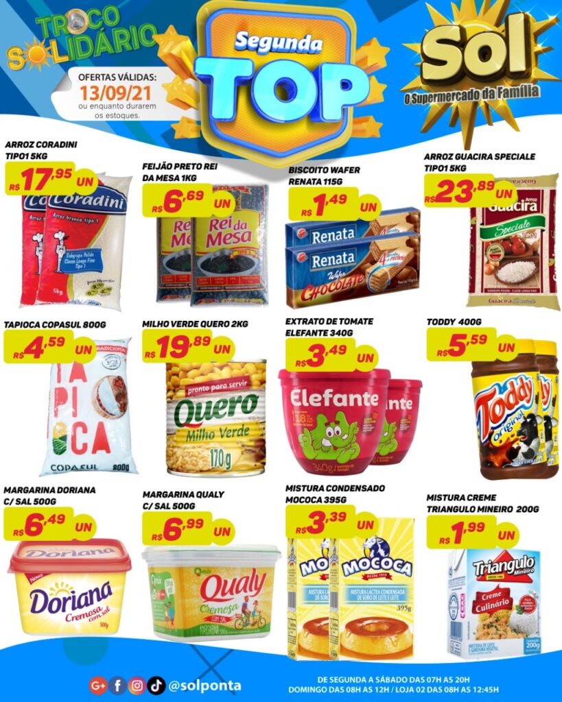 Supermercado Sol e as ofertas da segunda top Supermercado Sol e as ofertas da segunda top