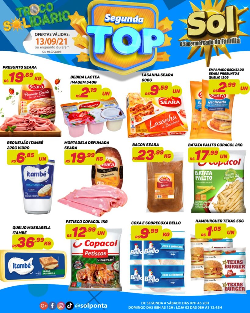 Supermercado Sol e as ofertas da segunda top Supermercado Sol e as ofertas da segunda top