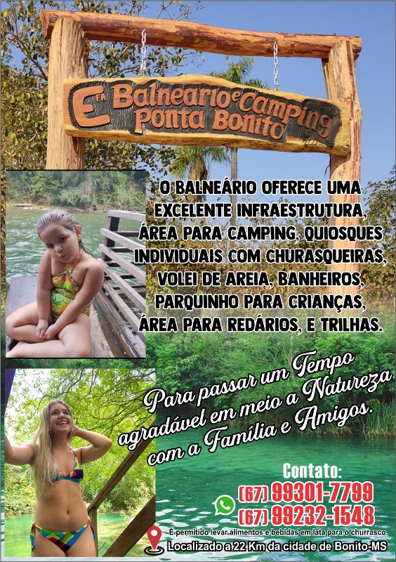 Bonito passa a contar com um novo balneário e camping Bonito passa a contar com um novo balneário e camping