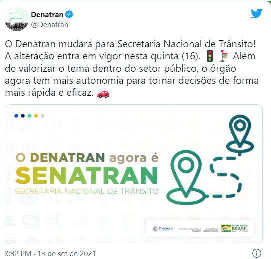 Denatran passa a ser secretaria e terá mais autonomia, diz ministro Denatran passa a ser secretaria e terá mais autonomia, diz ministro