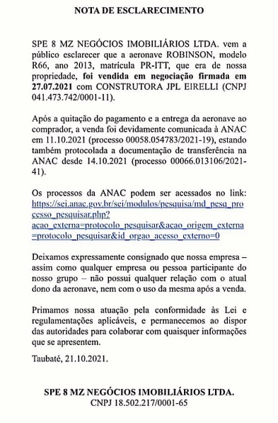 Helicóptero havia sido vendido há 86 dias quando caiu na fronteira 'recheado' de cocaína e matou 2 Helicóptero havia sido vendido há 86 dias quando caiu na fronteira 'recheado' de cocaína e matou 2