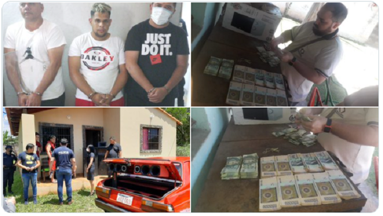 Robo a supermercado: detienen a tres personas y recuperan G. 70 millones Robo a supermercado: detienen a tres personas y recuperan G. 70 millones