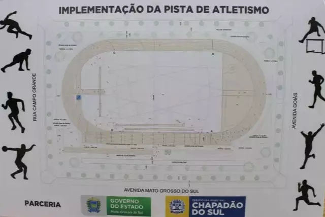 Azambuja assina ordem de serviço para construção da pistas de atletismo em Ponta Porã