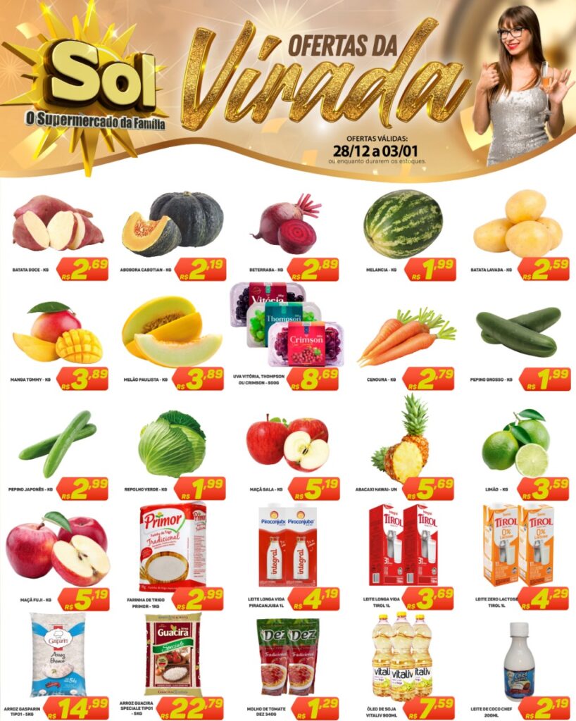Supermercado Sol e as ofertas da virada Supermercado Sol e as ofertas da virada