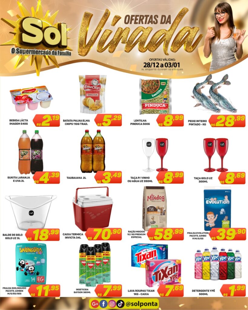 Supermercado Sol e as ofertas da virada Supermercado Sol e as ofertas da virada
