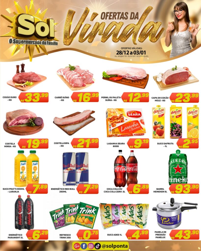 Supermercado Sol e as ofertas da virada Supermercado Sol e as ofertas da virada