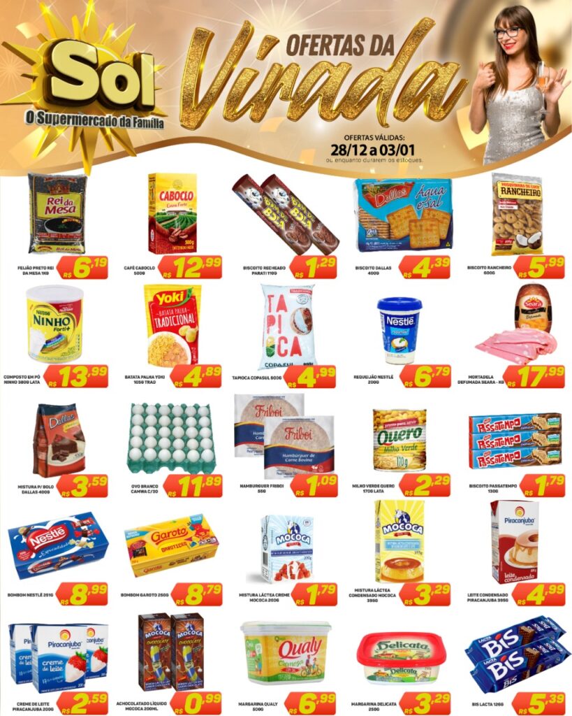 Supermercado Sol e as ofertas da virada Supermercado Sol e as ofertas da virada